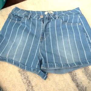 YMI Jean Stripe Shorts